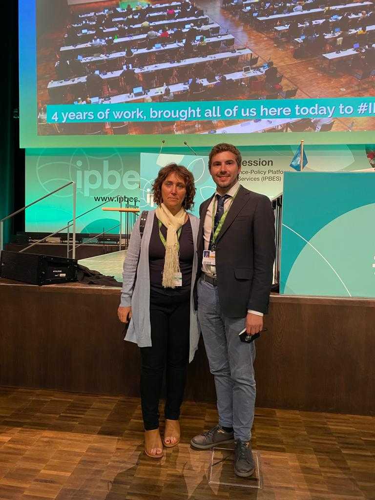 Gabriela Lichtenstein and Julian Mühle at IPBES9 in Bonn