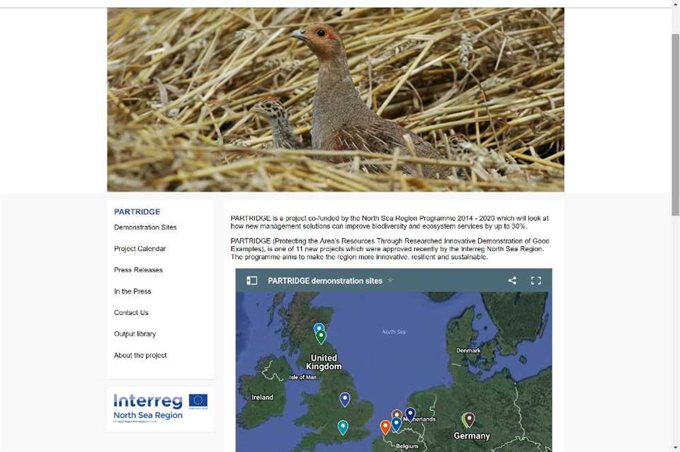The website http://northsearegion.eu/partridge