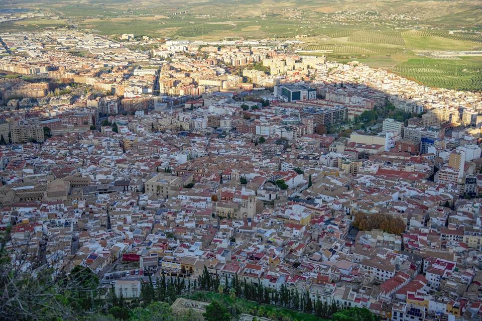 Descripción: Paisaje aéreo de Jaén, España